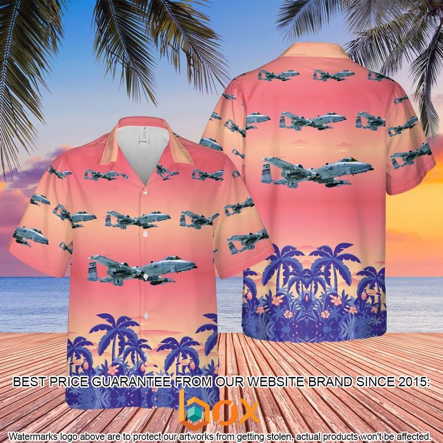 BEST US Air Force Fairchild Republic A-10 Thunderbolt II Pink Sky Hawaiian Shirt 10