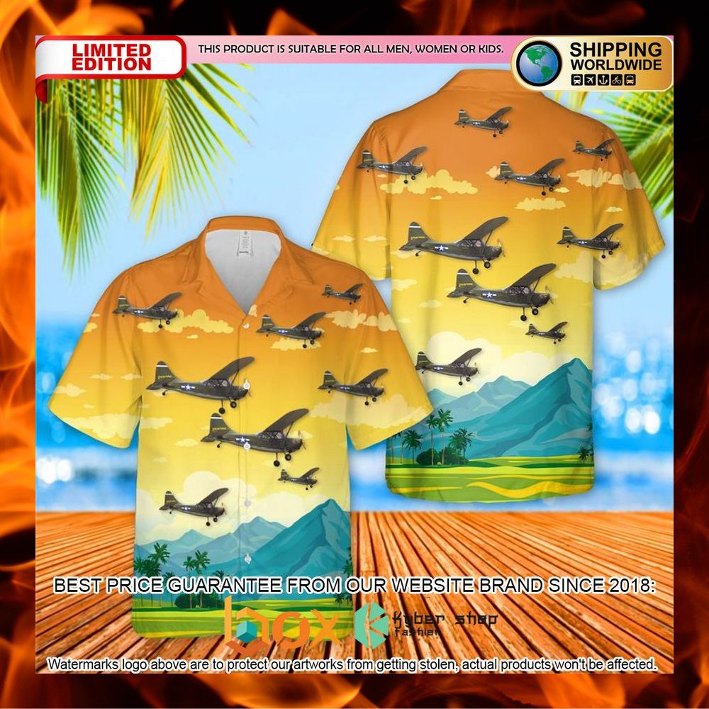 BEST US Air Force Stinson L-5 Sentinel Hawaiian Shirt 14