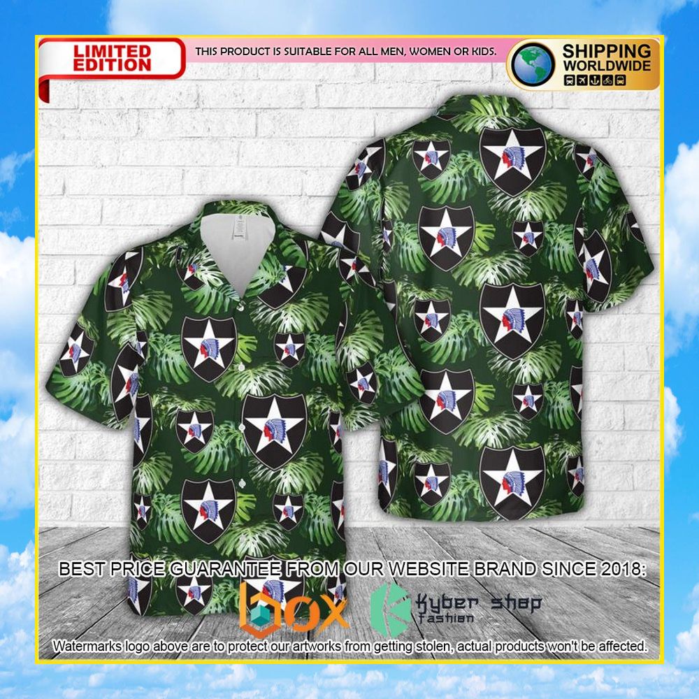 NEW US Army 2Nd Infantry Division 3D Hawaii Shirt 4