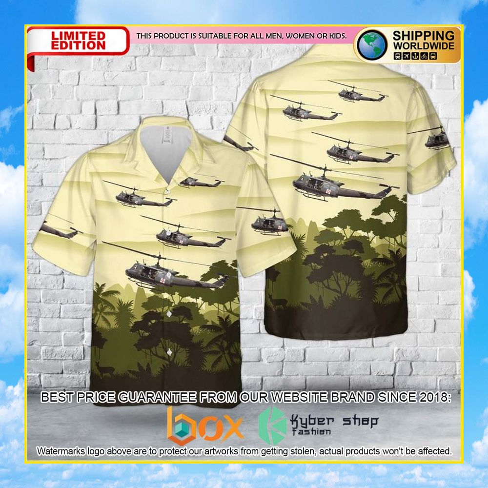 NEW US Army Uh 1 Huey Medevac Green 3D Hawaii Shirt 7