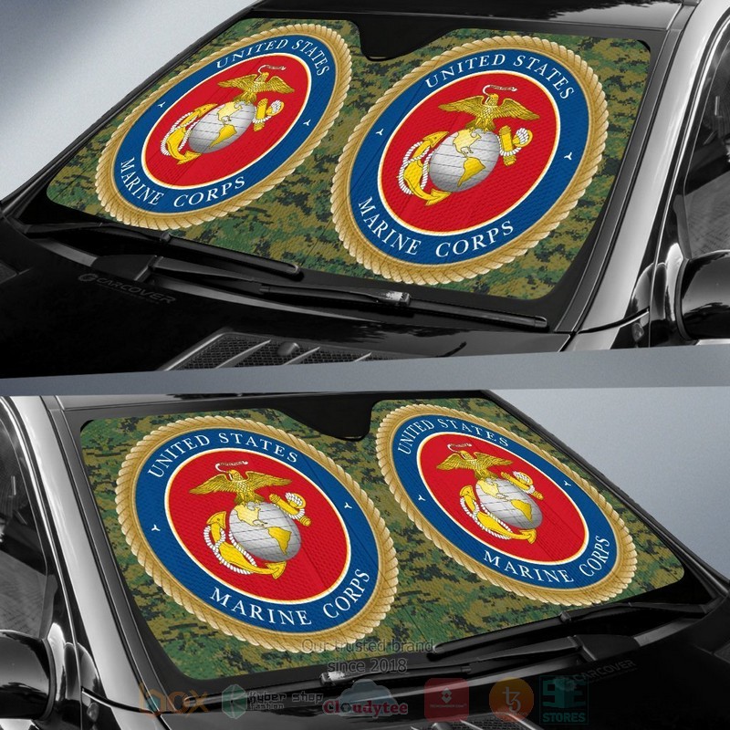 US Marine Corps Camouflage Car Sunshade 2