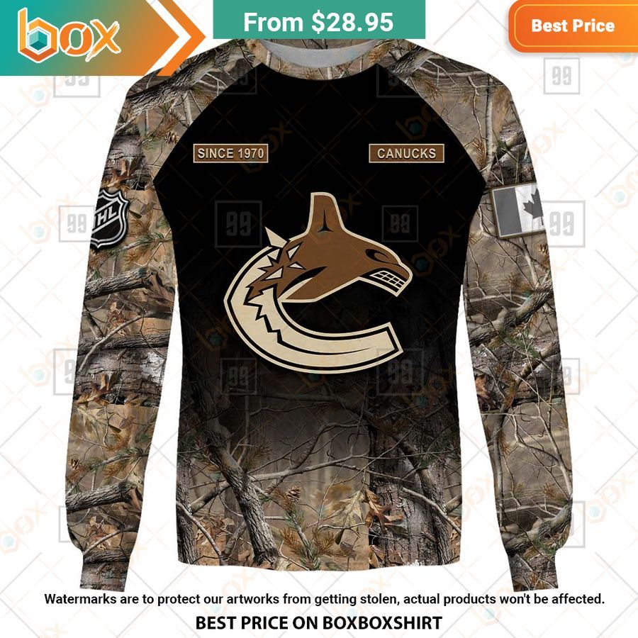 BEST Vancouver Canucks Hunting Camouflage Custom Shirt 4