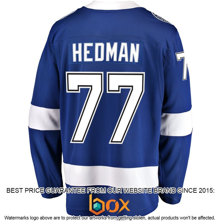 NEW Victor Hedman Tampa Bay Lightning Home Player Blue Hockey Jersey 3