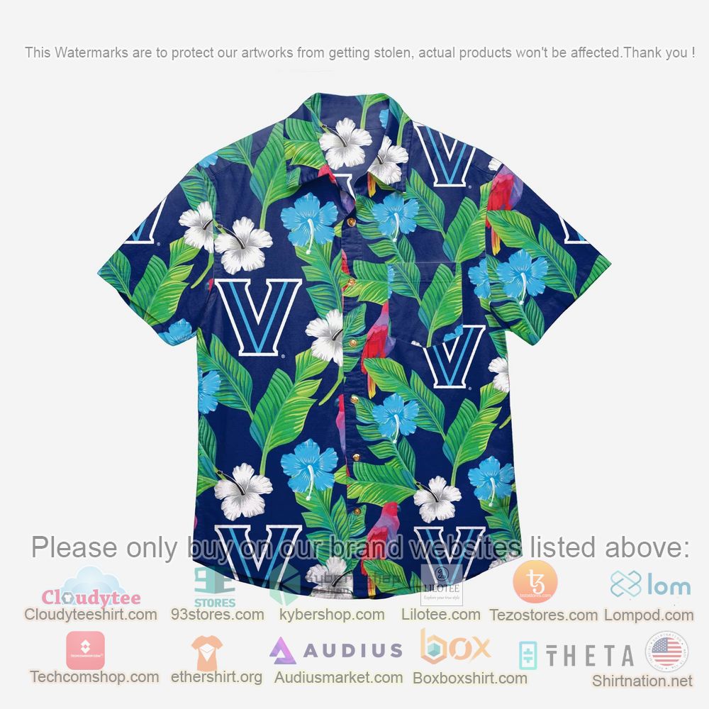 HOT Villanova Wildcats Floral Button-Up Hawaii Shirt 1