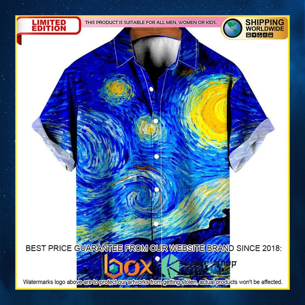 NEW Vintage Casual Shirt Art Van Gogh 3D Hawaii Shirt 3