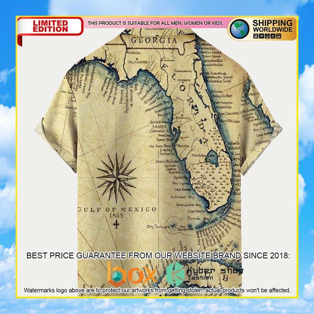 NEW Vintage Florida Map 3D Hawaii Shirt 6