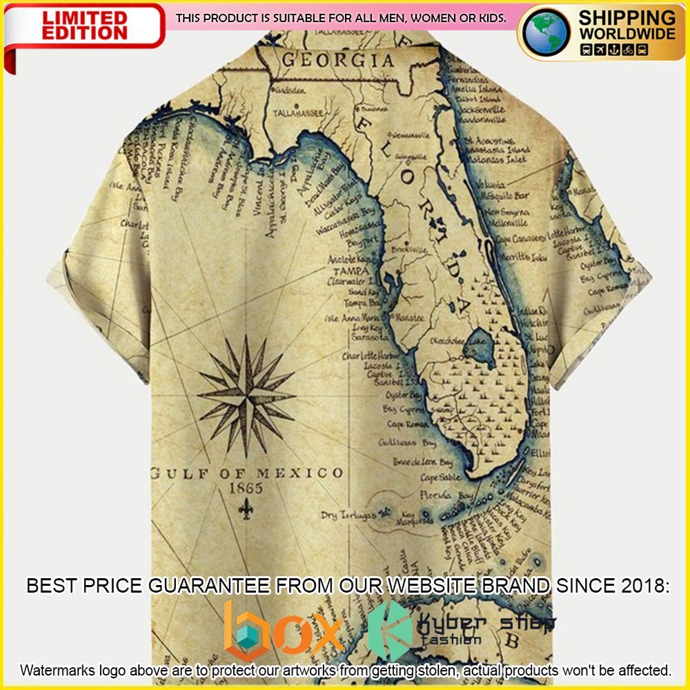 NEW Vintage Florida Map 3D Hawaii Shirt 2