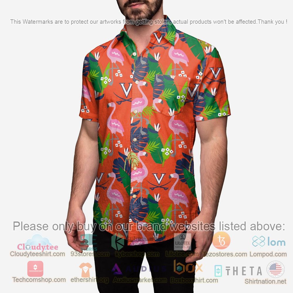 HOT Virginia Cavaliers Original Floral Button-Up Hawaii Shirt 2