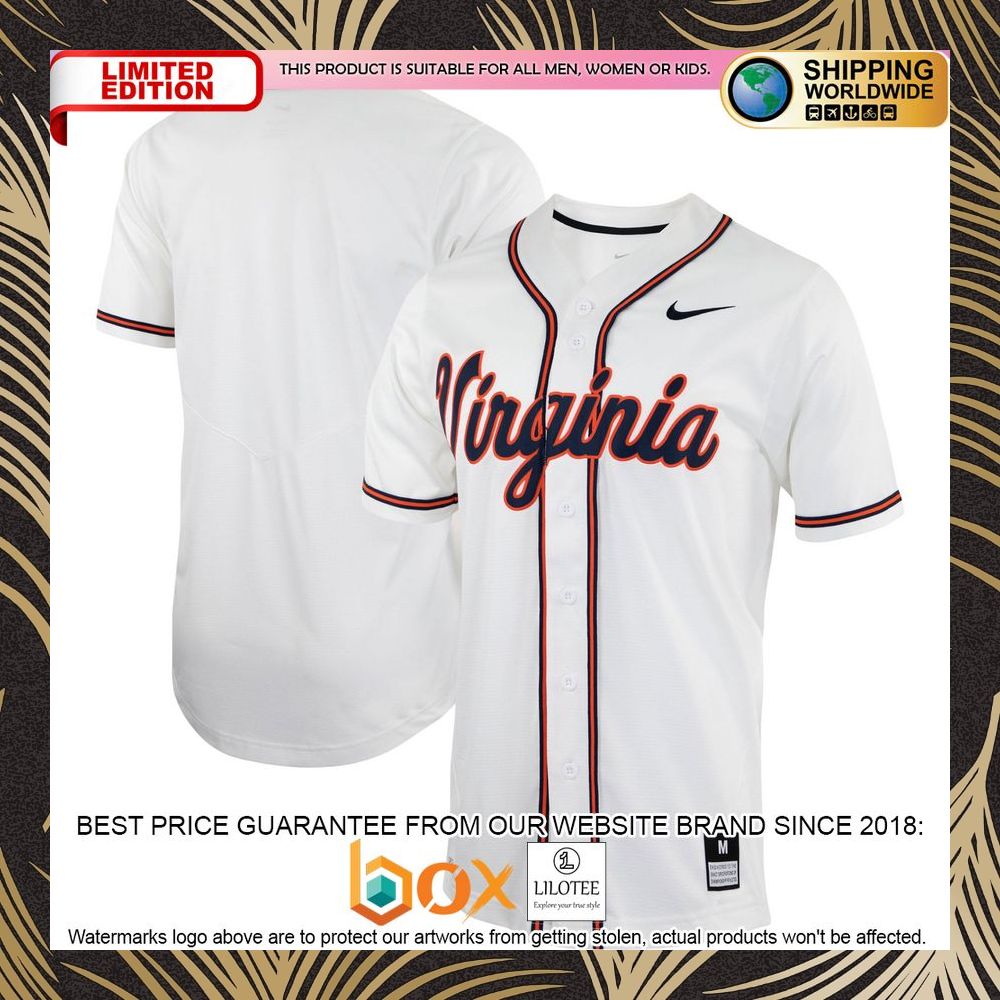 NEW Virginia Cavaliers Replica White Baseball Jersey 5