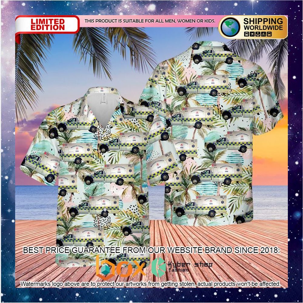 BEST Virginia Madison County EMS Hawaiian Shirt 4