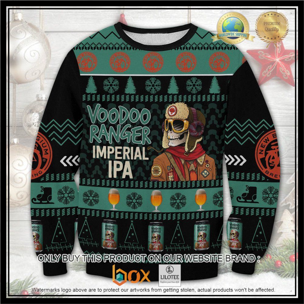HOT Voodoo Ranger Imperial Ipa Skull Christmas Sweater 2