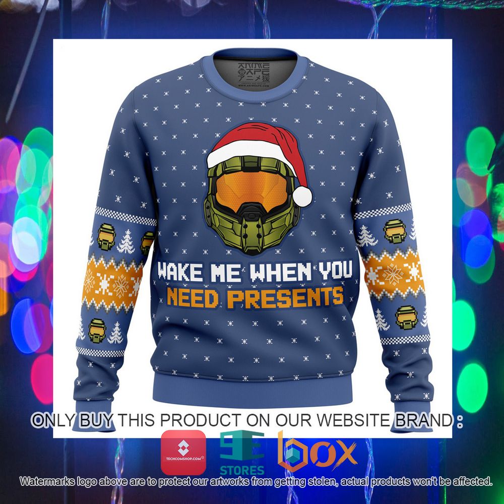 BEST Wake Me When You Need Presents Halo Sweater, Sweatshirt 1