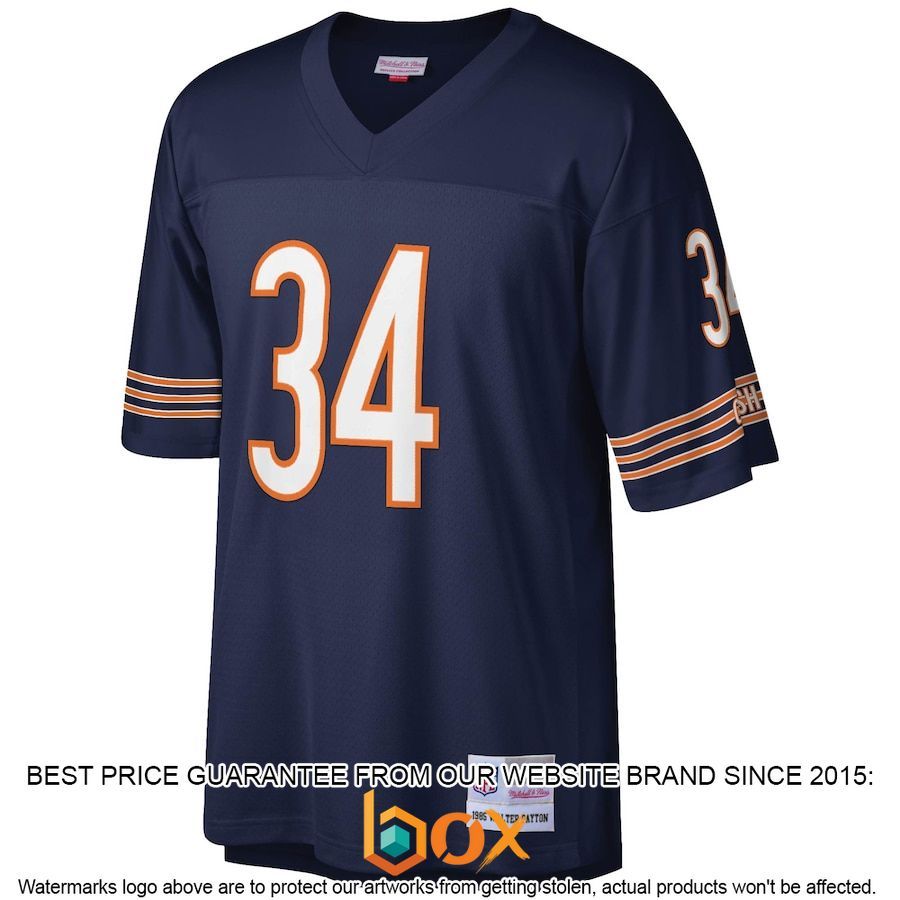 BEST Walter Payton Chicago Bears Mitchell & Ness Legacy Replica Navy Football Jersey 13
