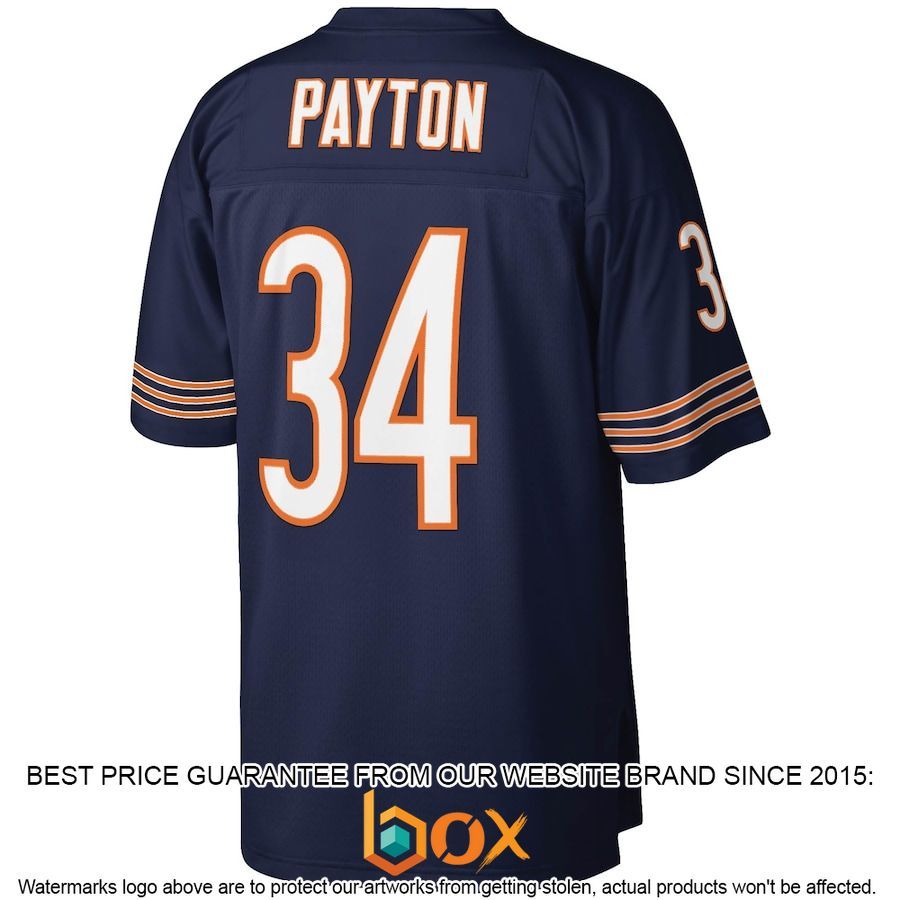 BEST Walter Payton Chicago Bears Mitchell & Ness Legacy Replica Navy Football Jersey 3