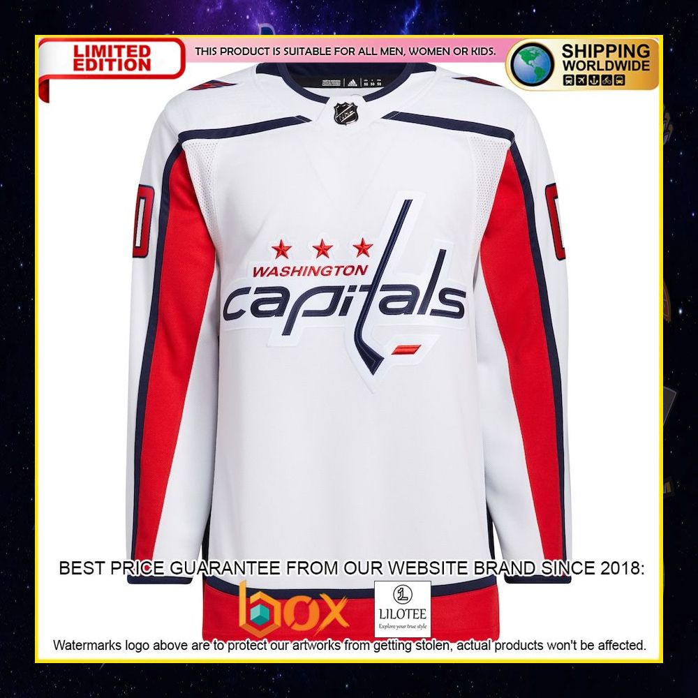 NEW Washington Capitals Adidas Custom White Premium Hockey Jersey 11