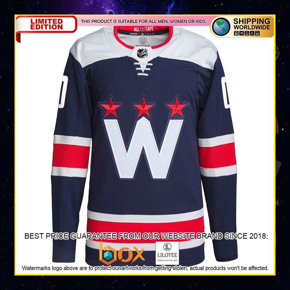 NEW Washington Capitals Adidas Custom White Premium Hockey Jersey 14