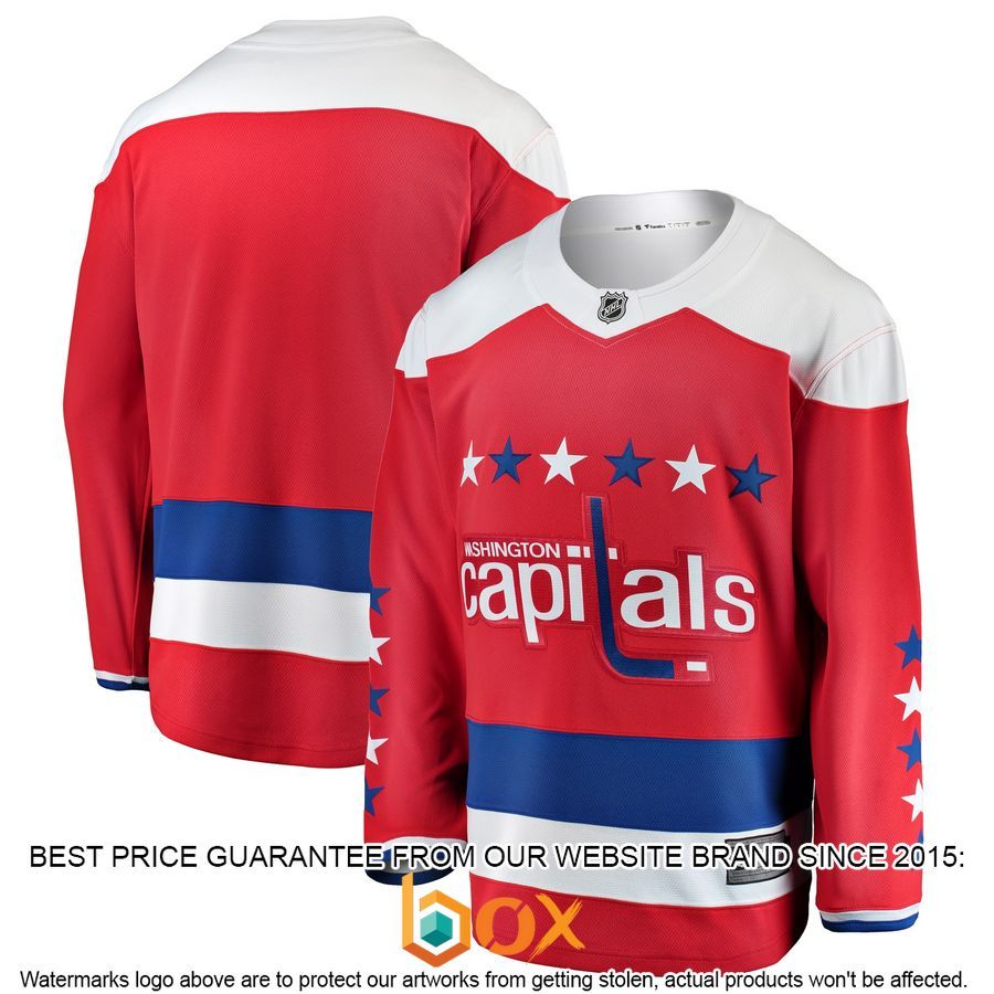 NEW Washington Capitals Alternate Blank Red Hockey Jersey 4