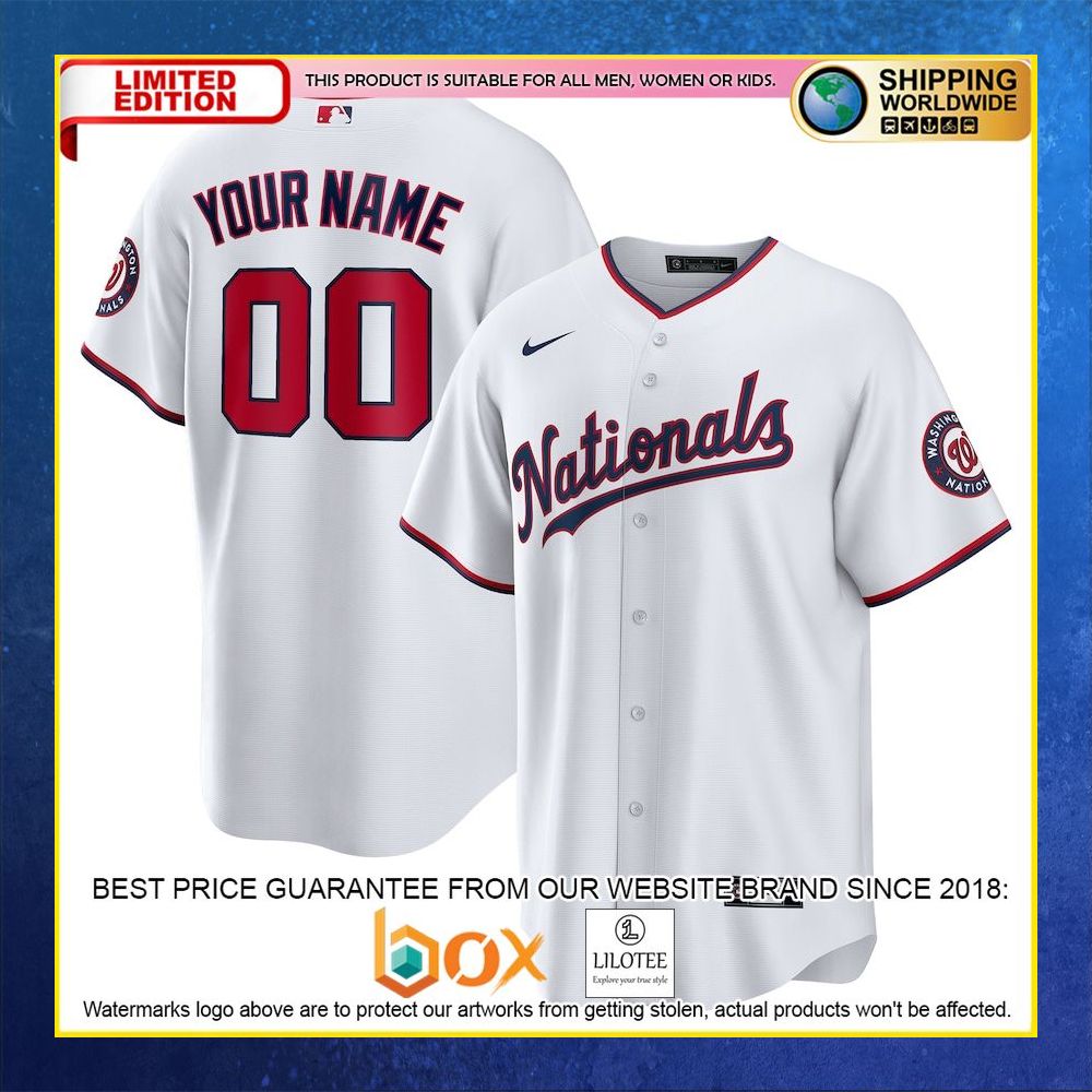 HOT Washington Nationals MLB Custom Name Number White Baseball Jersey Shirt 4