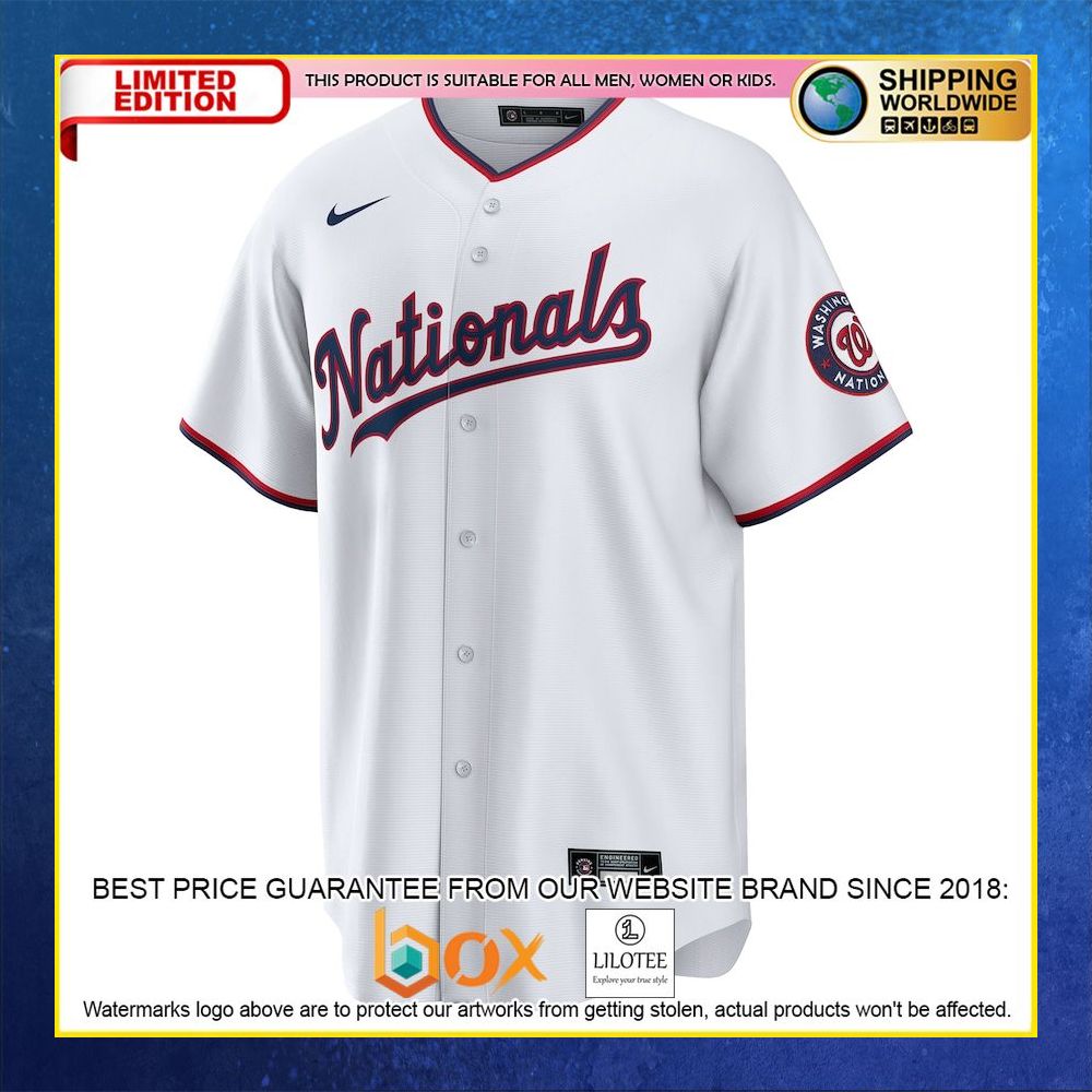 HOT Washington Nationals MLB Custom Name Number White Baseball Jersey Shirt 5