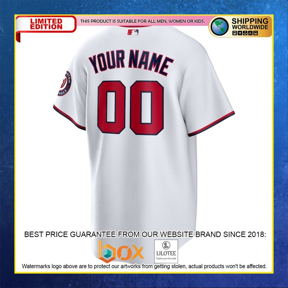 HOT Washington Nationals MLB Custom Name Number White Baseball Jersey Shirt 6