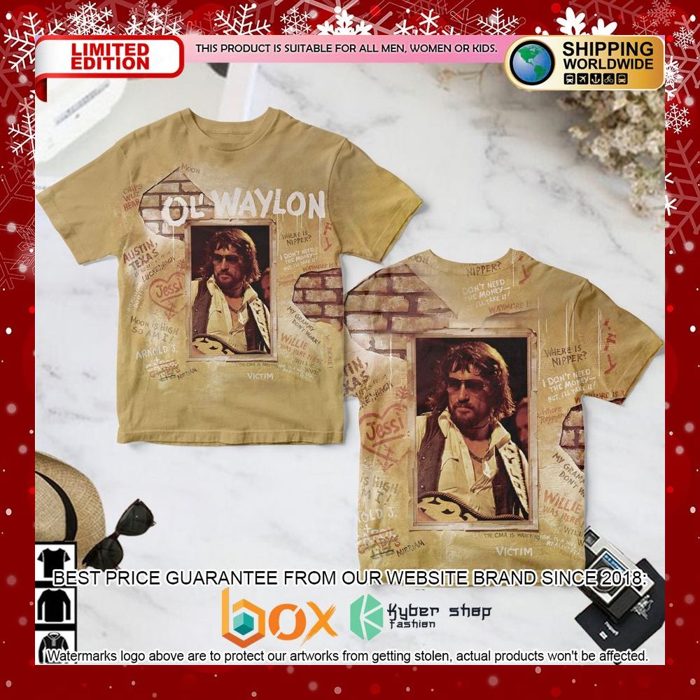 NEW Waylon Jennings Ol Waylon 3D Shirt 10