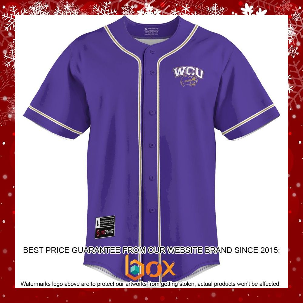 BEST Western Carolina Catamounts Purple Baseball Jersey 2