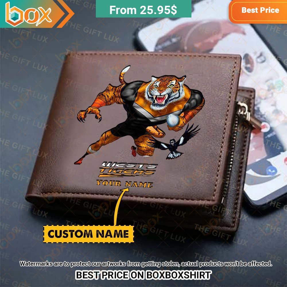 wests tigers mascot custom leather wallet 1 957