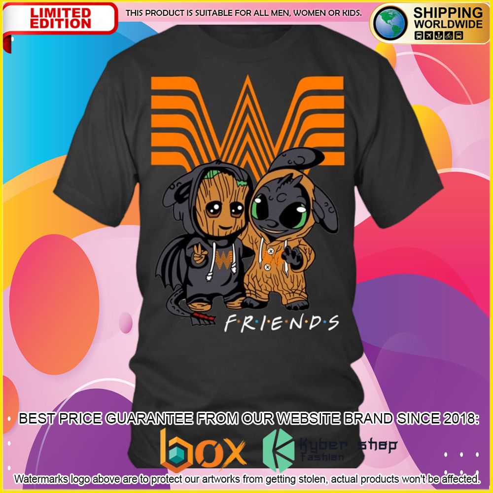 NEW Whataburger Baby Groot Stitch Friends 3D Hoodie, Shirt 5