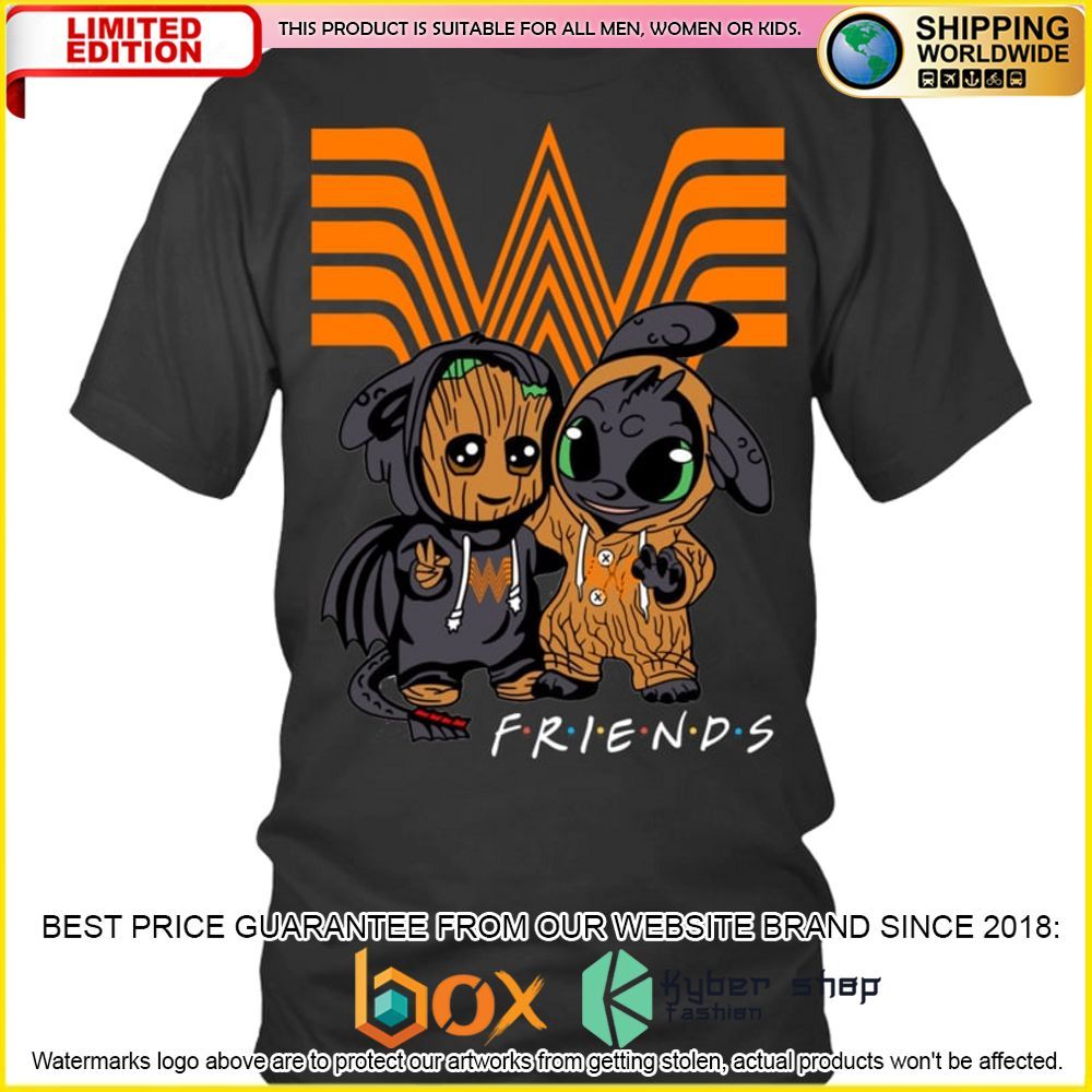 NEW Whataburger Baby Groot Stitch Friends 3D Hoodie, Shirt 1