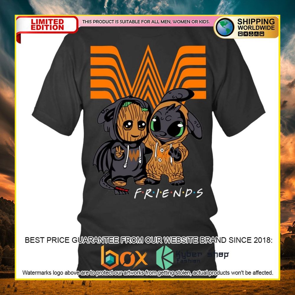 NEW Whataburger Baby Groot Stitch Friends 3D Hoodie, Shirt 9