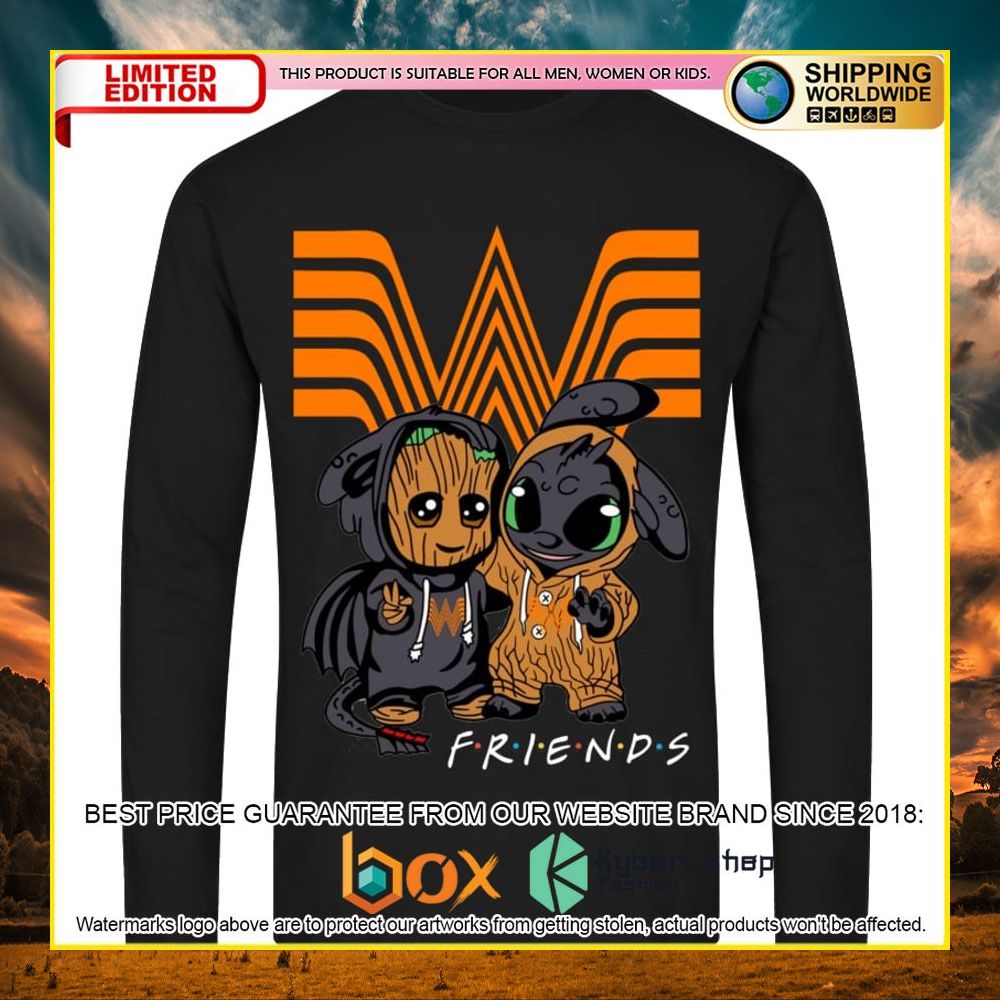 NEW Whataburger Baby Groot Stitch Friends 3D Hoodie, Shirt 12