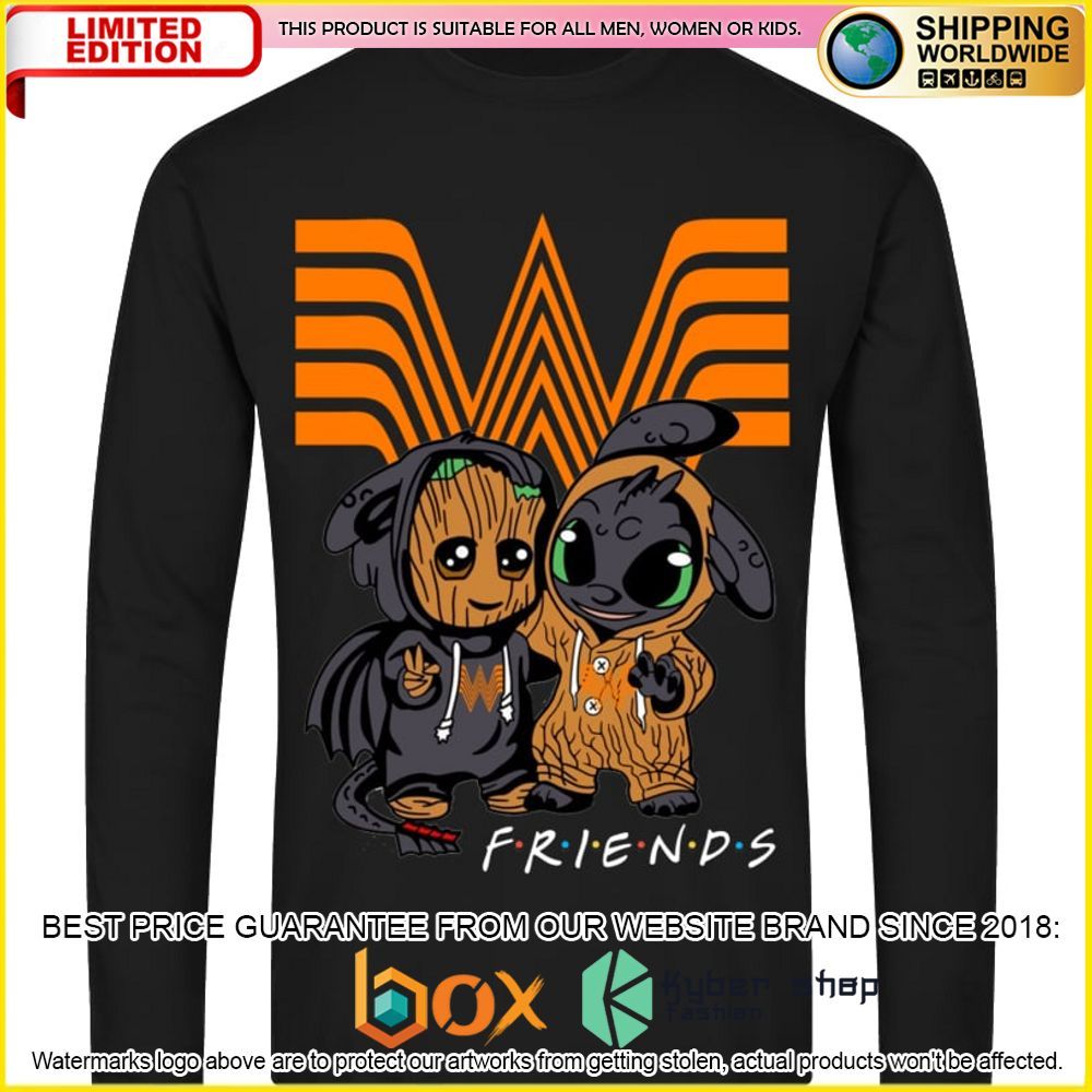 NEW Whataburger Baby Groot Stitch Friends 3D Hoodie, Shirt 4