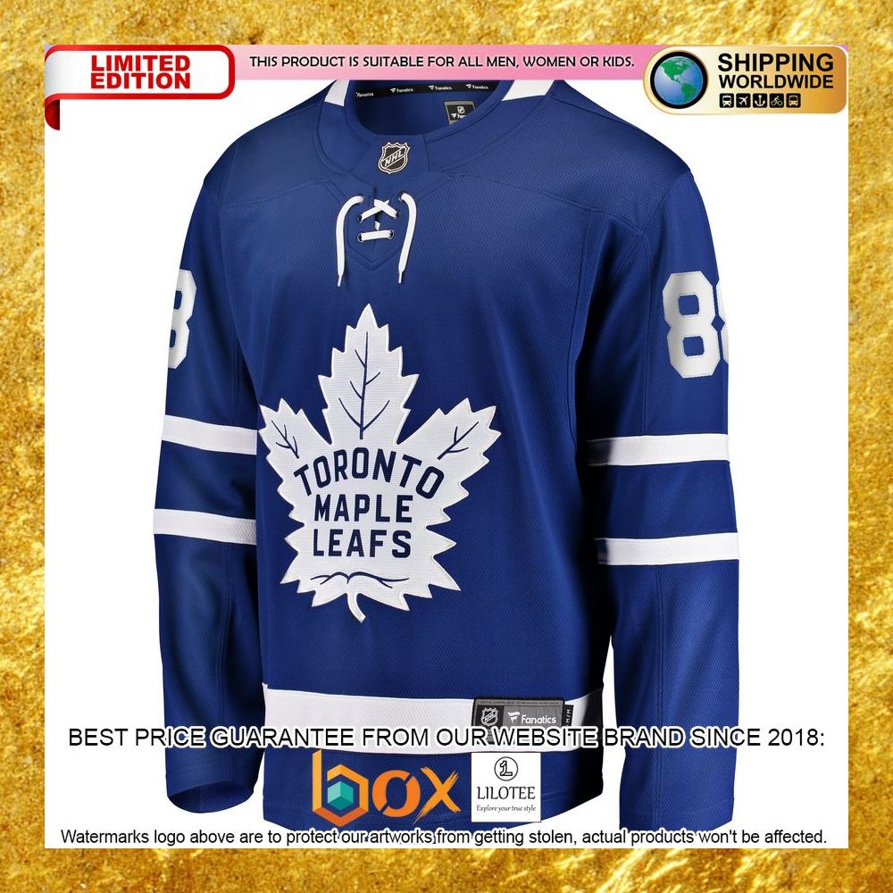 NEW William Nylander Toronto Maple Leafs Home Player Blue Hockey Jersey 6