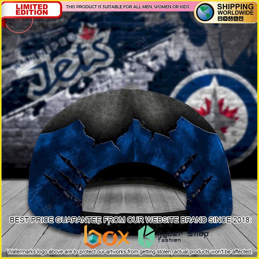 NEW Winnipeg Jets Skull NHL Custom Name Cap Hat 3