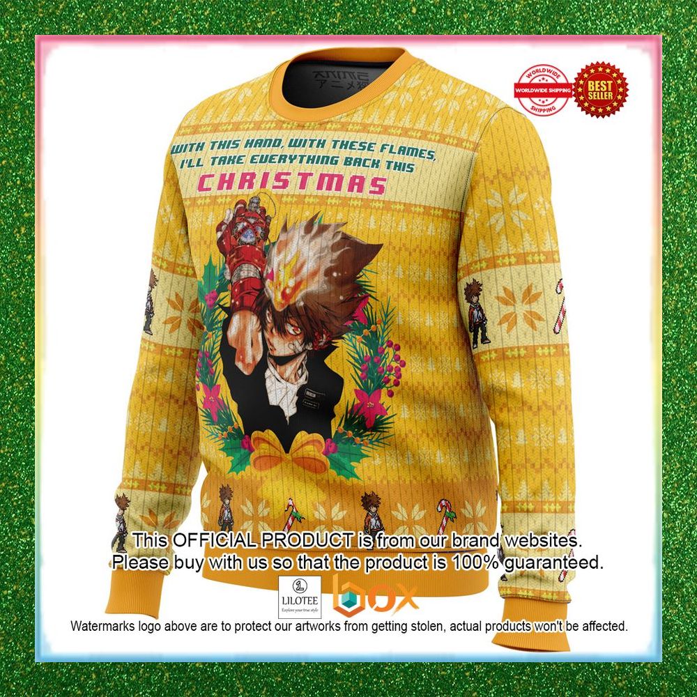 BEST With This Hand, With These Flames Katekyo Hitman Reborn Christmas Sweater 13