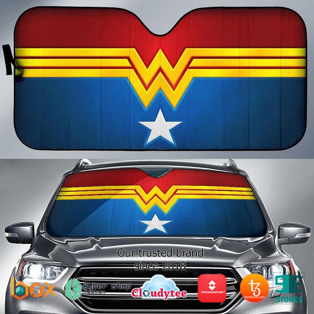 Wonder Woman Star Logo Car Sunshade 1