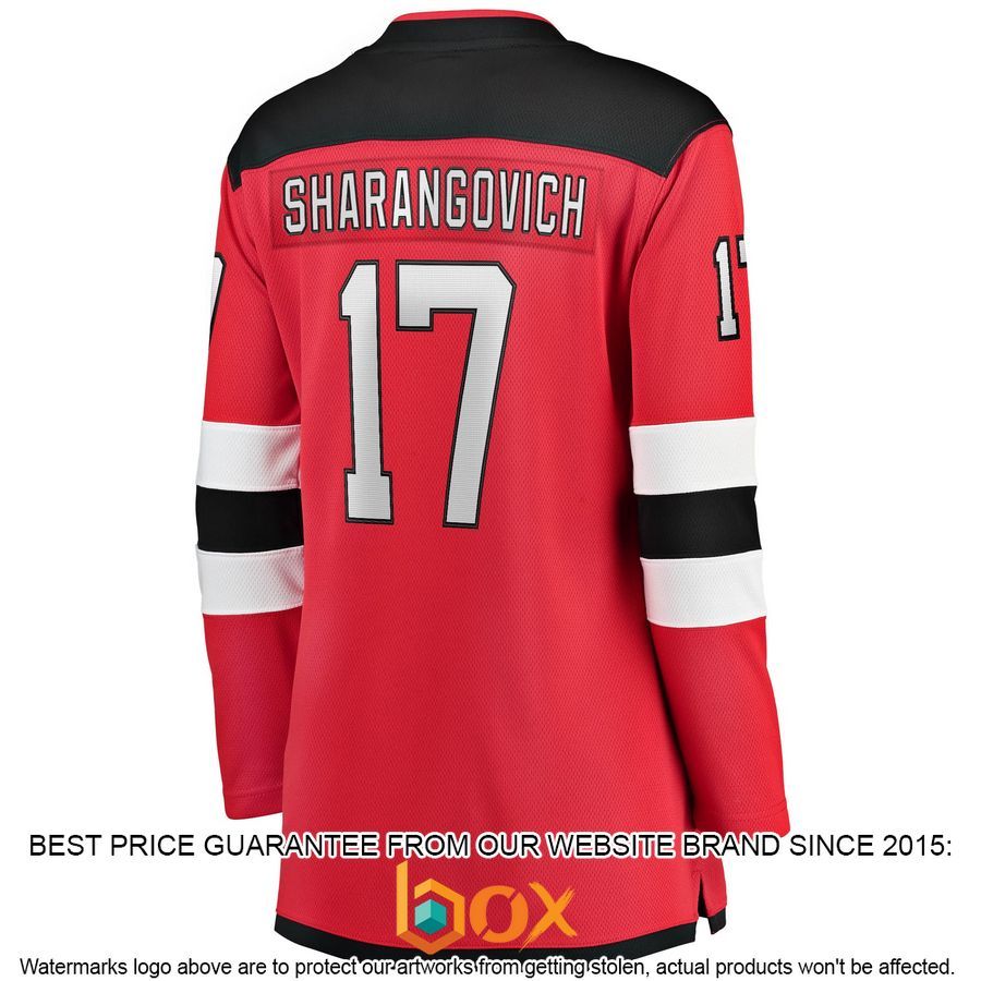 NEW Yegor Sharangovich New Devils Women's 2017/18 Home Red Hockey Jersey 3