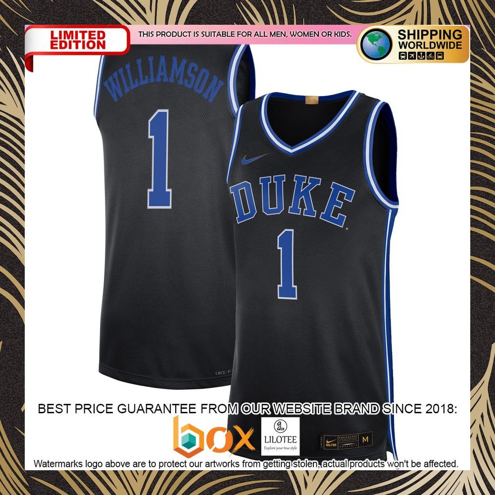 NEW Zion Williamson Duke Blue Devils Alumni Player Limited Black Basketball Jersey 5